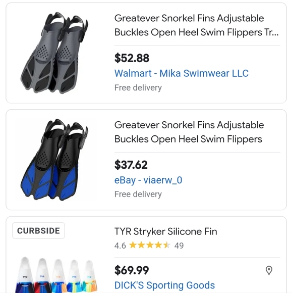 Swim Fins NEW adjustable fit S/M - Picture 9 of 11